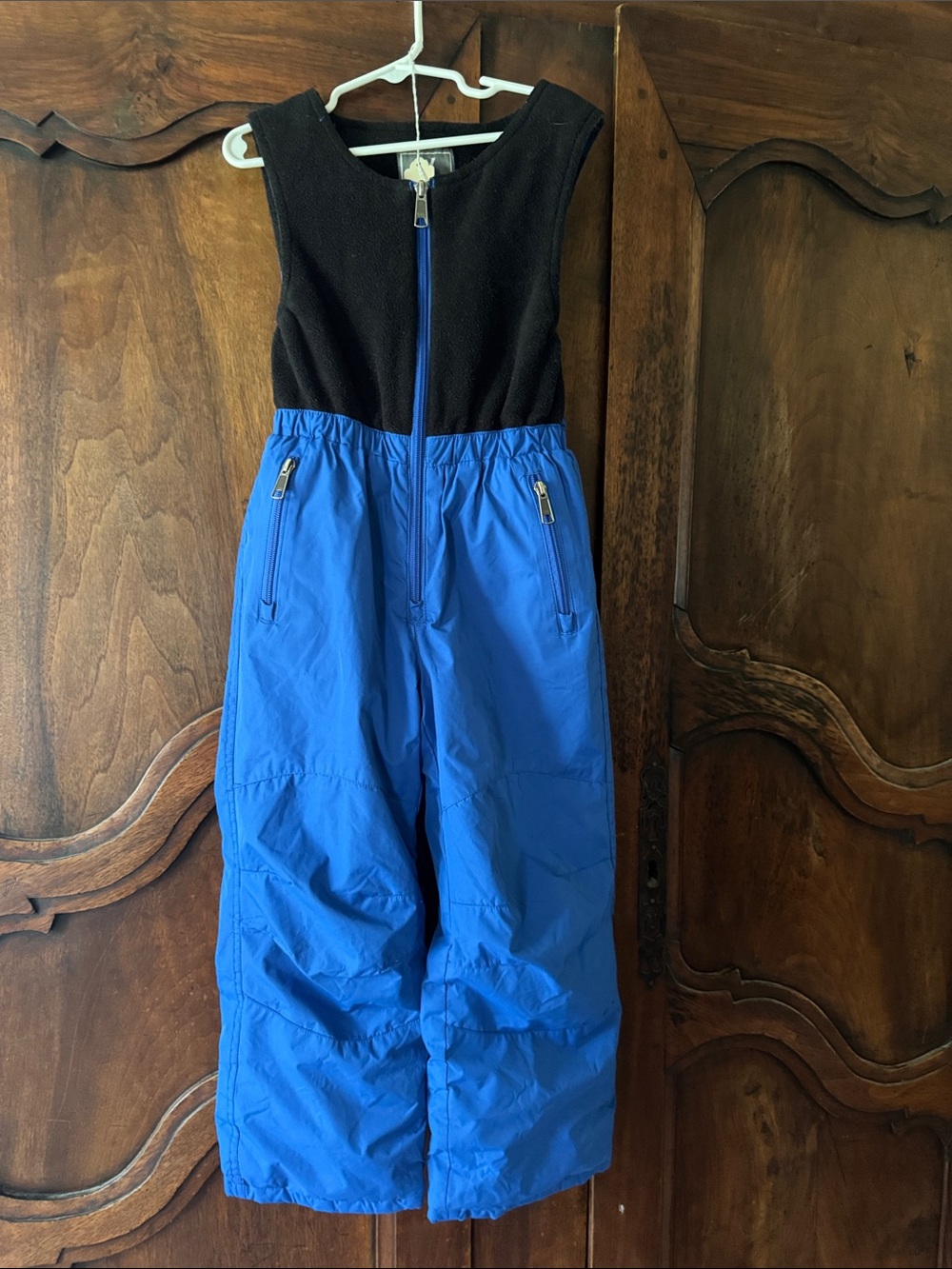 White Sierra Kids II Snow Bib Girls Blue & Black Size 6